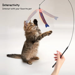 PAZ'S GIFT Cat Wand Toys herbe-chat — intègre l’arôme naturel pour attirer le chat.