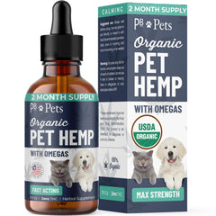 PB Pets huile de chanvre – flacon gouttes pour chiens et chats