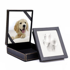 PCS Paw Print Kit, boîte noire design mémorial, décor durable pour la maison.