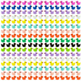 Pcxino canards mini résine colorés pour décor de jardin miniature.