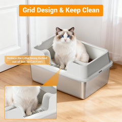 PeakPursuit litière inox-entrée double offre accès facile pour tous les chats
