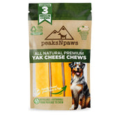 PeaksNpaws bâtonnets-fromage-yak-pour-chien: récompense savoureuse et mastication prolongée.