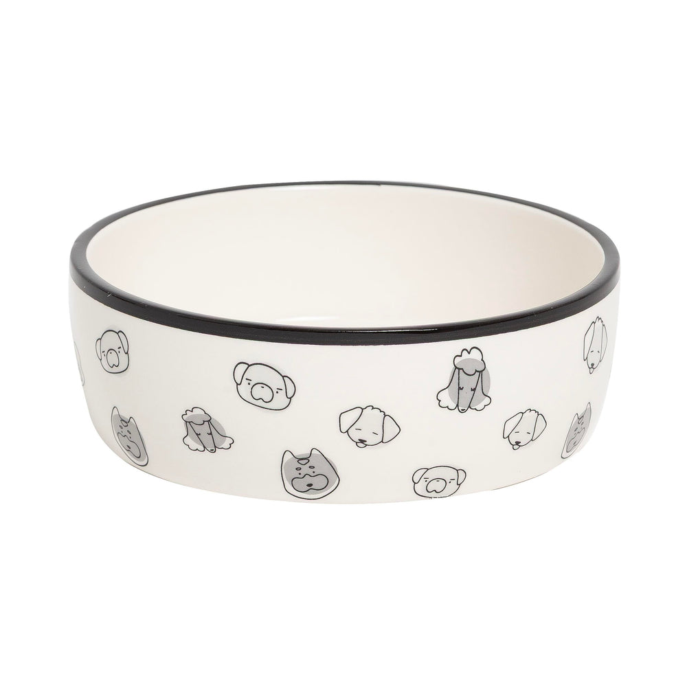Pearhead assiette chien visages ceramique – design neutre, s’intègre au décor