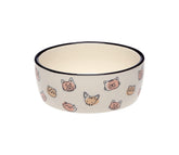 Pearhead bol chat céramique avec visage chat, design charmant pour repas quotidiens.