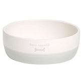 Bol Pearhead Bone Appetit pour chien gris, style moderne.