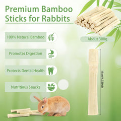 PEASUG bâton en bambou naturel pour la dentition des rongeurs.