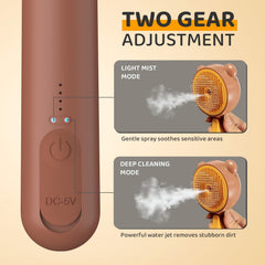 Pecait brosse-chat vapeur: deux modes pour pelage sensible et saleté tenace.