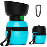 Pecute bouteille 2 en 1 pour chiens et chats, pratique lors des promenades.