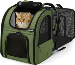 Pecute dos-chat extensible: espace supplémentaire pour le confort en voyage.