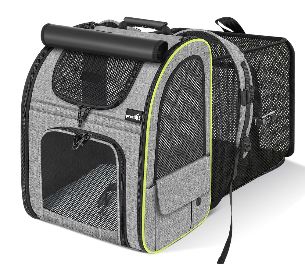 Pecute porte-chat extensible avant, pratique et sûr.