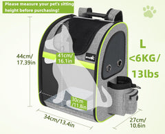 Pecute sac à dos animaux extension agrandissant l'espace et favorisant le repos.