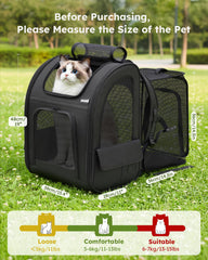 Pecute sac à dos chat tissu Oxford imperméable protège l’animal et ses affaires.