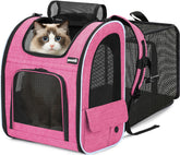 Pecute sac dos chat mesh 4 cotes offrant ventilation et observation facile.