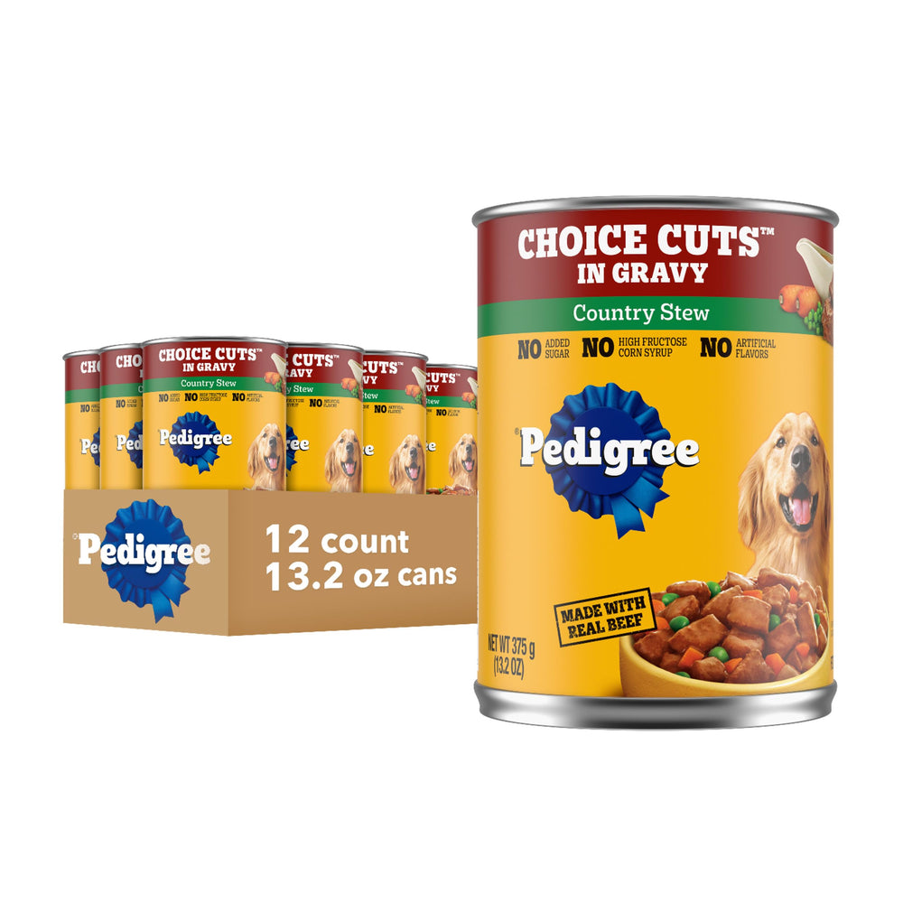 Pedigree boîte choix coupes en sauce, repas pratique pour chien adulte.