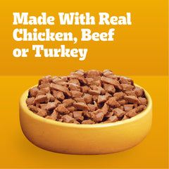 Pedigree bol chiot avec morceaux en sauce, repas rapide et propre.