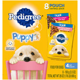 Pedigree chiot pâtée humide au poulet, sachets 3,5 oz, repas complet potentiel.