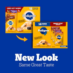 Pedigree Choice Cuts en Gravy, ouverture facile pour un service rapide.