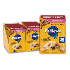 Pedigree Morceaux Choisis dans la Sauce, emballage visible et attrayant pour l'achat.