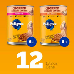 Pedigree Chopped Ground Dinner livre une portion polyvalente pour chien adulte