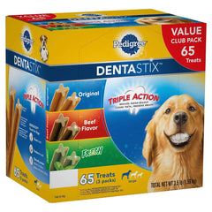 Pedigree Dentastix: 65 friandises dentaires pour chien, peut aider à réduire le tartre et rafraîchir l'haleine.