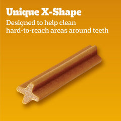 Dentastix Pedigree saveur fraîche, haleine potentiellement plus agréable après le repas.