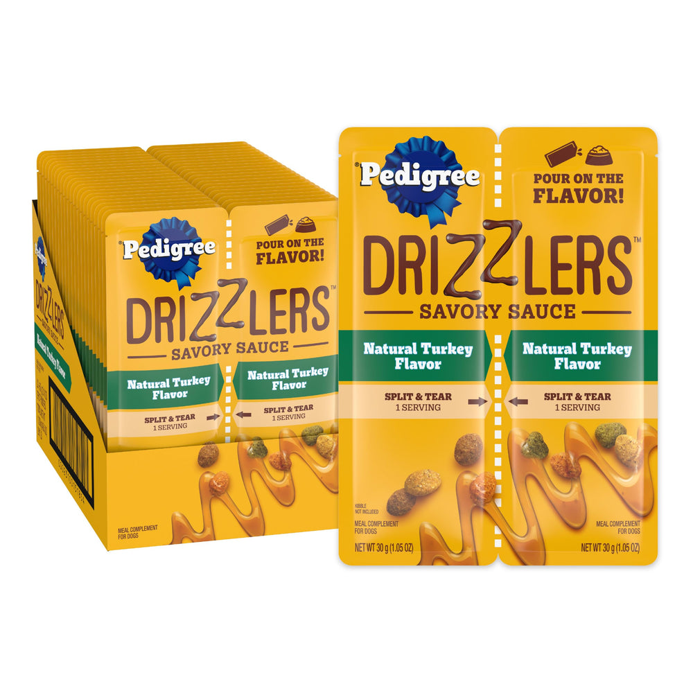 Pedigree Drizzlers sauce savoureuse dinde prête à verser sur croquettes