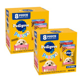Pedigree Puppy Morsels en sauce, emballage frontal, repas pratique pour chiots.