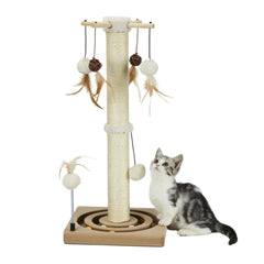 PEEKAB griffoir-sisal-chat-interieur-ball-poursuite offre stimulation et amusement.