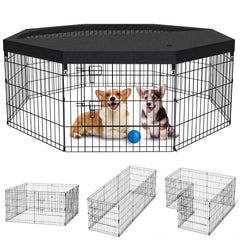 Peekaboo parc chien pliable 8 panneaux 24 pouces, espace sûr et modulable.