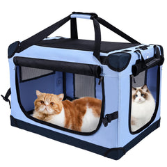 PEGIC sac-chat bleu, transport en voiture, vue pratique et stable pour le voyage.