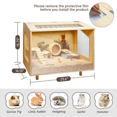 PEJOYT cage avec panneaux acryliques clairs pour observation facile