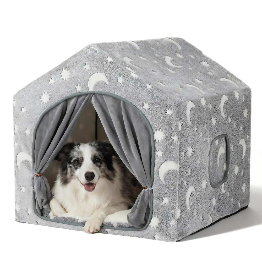 Pelemee maison chien intérieure, espace 29x29x29 pouces idéal pour le repos.