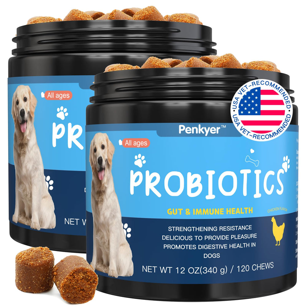 Penkyer Probiotiques pour chien — bouchées faciles à donner, soutien digestif potentiel.