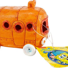 Accessoire Penn-Plax pour aquarium Bob l’éponge Bikini Bottom, couleurs vives et interaction ludique.