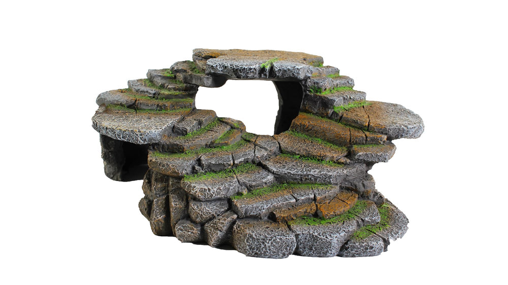 PENN-PLAX Reptology Shale Scape Step Ledge : plateforme pour escalader et se reposer.