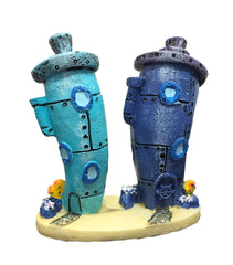 Décor Penn-Plax Spongebob – maison Bikini Bottom, design ville sous-marine pour petit aquarium.