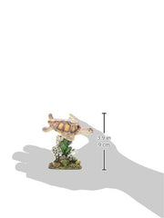 Penn-Plax tortue de mer avec base décorative, idéal pour aquariums sages et colorés.