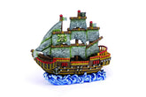 Penn-Plax Wave-Runner Bateau pirate détail, décor central pour votre aquarium.