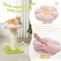 PEQULTI pote-sisal diametre 5,5 pouces rose : surface de griffade généreuse.