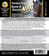 Perfect Prep EQ Sane and Sound MAX – effets qui durent 18–24 heures après la dose.
