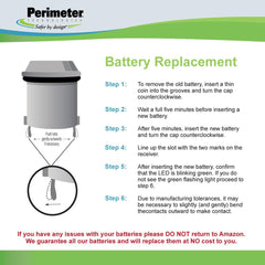 Batterie lithium haute densité Perimeter Technologies, légère et efficace pour collier.
