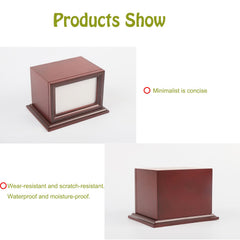 Urne Permulaan en bois pour chien petit, design minimaliste et souvenir durable.