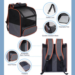 Pesen sac-porteur-chat mailles trois côtés, ventilation optimale.