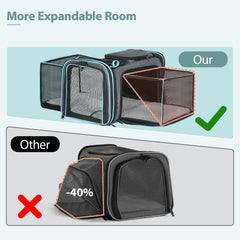 Pesen transporteur en mesh respirant assure une aération constante pour votre animal.