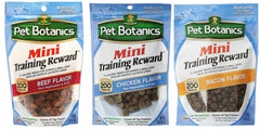 Pet Botanics mini-entraînement boeuf: friandise idéale pour les séances répétitives.
