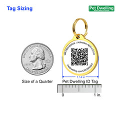 Pet Dwelling – Code QR visible sur tag, accès rapide au profil animalier.