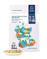 PET-EVER PureFeast: sachet lyophilise boeuf, nourriture naturelle prête à servir.