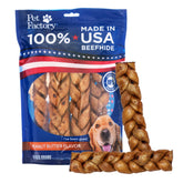 Baton boeuf tresse Pet Factory pour chien de taille moyenne, mastication durable.