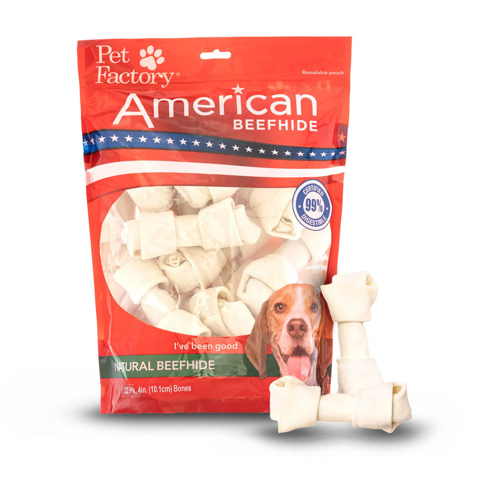 Pet Factory boeuf américain noeud 4-5 pouces: durabilité pour mâcher
