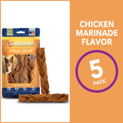 CareChewz bâton tressé collagène poulet, arôme durable et appétent.
